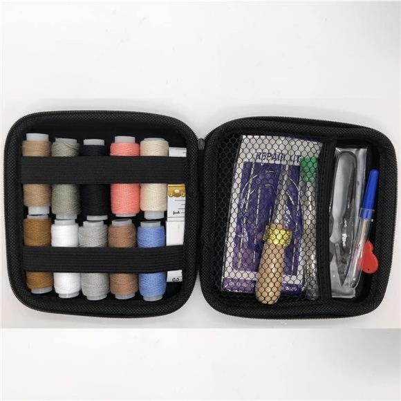 Upholstery Repair Sewing Kit: 47 Pieces Heavy Duty Sewing Kit with Sewing Awl - Picture 1 of 6